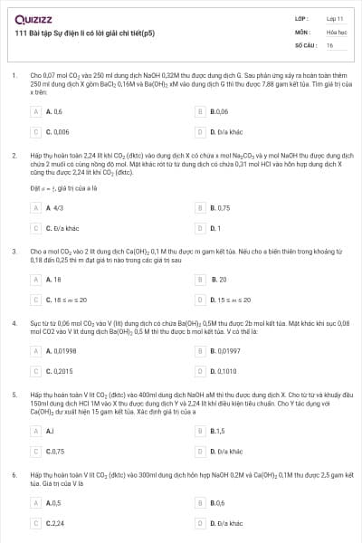 111 Bài tập Sự điện li có lời giải chi tiết(p5)