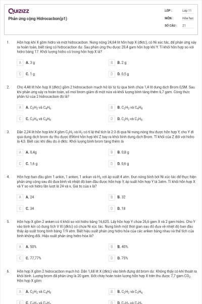 Phản ứng cộng Hidrocacbon(p1)