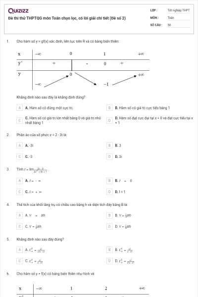 Đề thi thử THPTQG môn Toán chọn lọc, có lời giải chi tiết (Đề số 2)