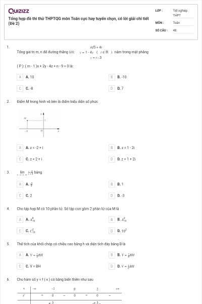 Tổng hợp đề thi thử THPTQG môn Toán cực hay tuyển chọn, có lời giải chi tiết (Đề 2)