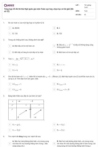 Tổng hợp 25 đề thi thử thpt quốc gia môn Toán cực hay, chọn lọc có lời giải (Đề số 22)