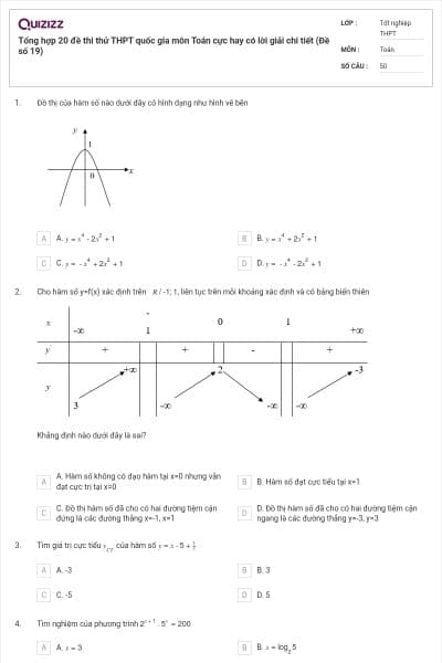 Tổng hợp 20 đề thi thử THPT quốc gia môn Toán cực hay có lời giải chi tiết (Đề số 19)
