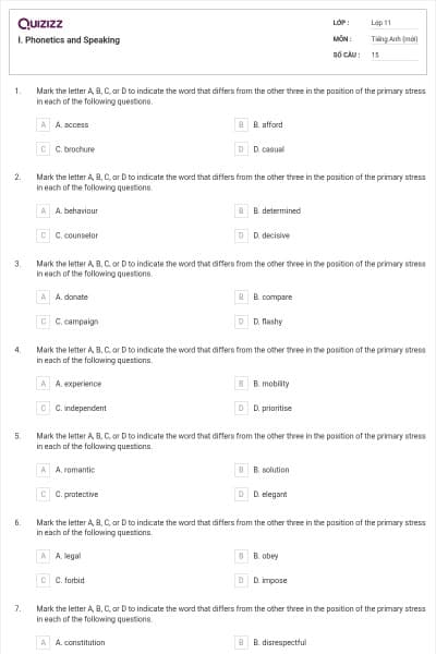I. Phonetics and Speaking