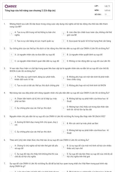 Tổng hợp câu hỏi nâng cao chương 2 (Có đáp án)