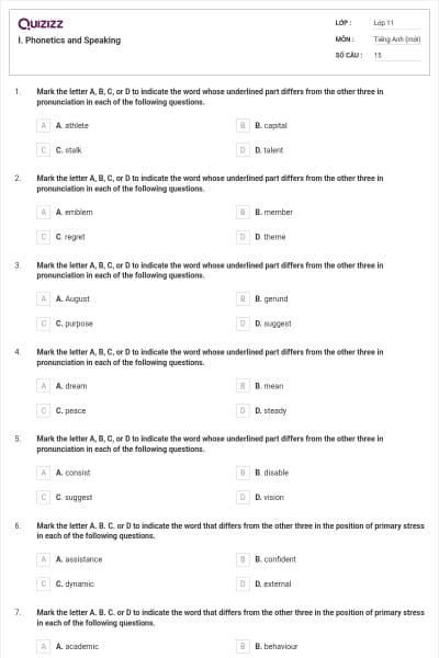 I. Phonetics and Speaking