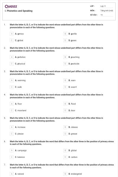 I. Phonetics and Speaking
