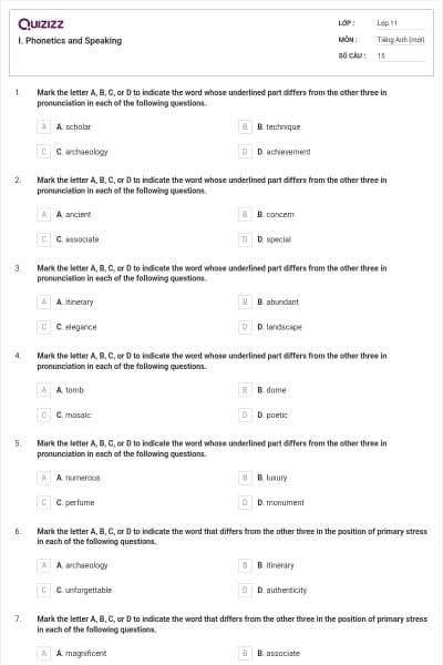 I. Phonetics and Speaking