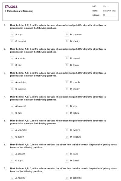 I. Phonetics and Speaking