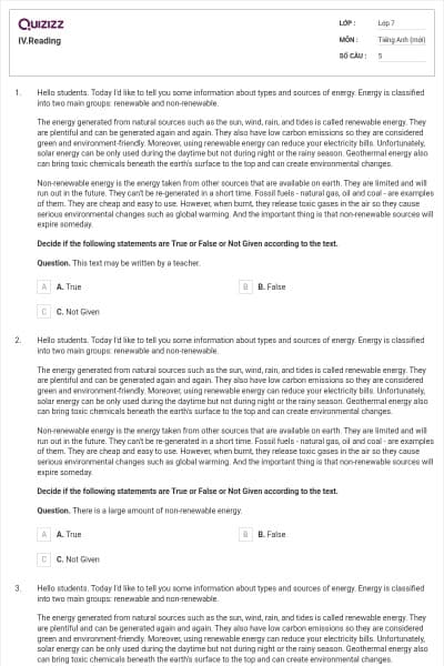 IV.Reading