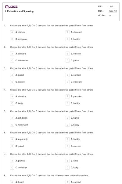 I. Phonetics and Speaking