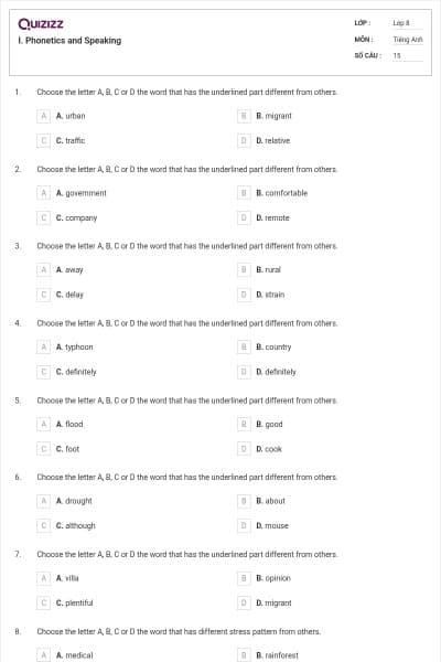 I. Phonetics and Speaking