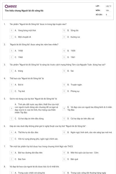 Tìm hiểu chung Người lái đò sông Đà