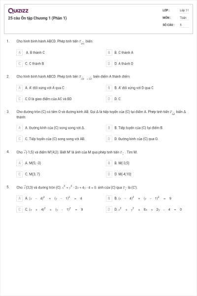 25 câu Ôn tập Chương 1 (Phần 1)