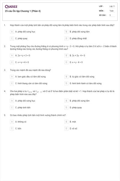 25 câu Ôn tập Chương 1 (Phần 4)