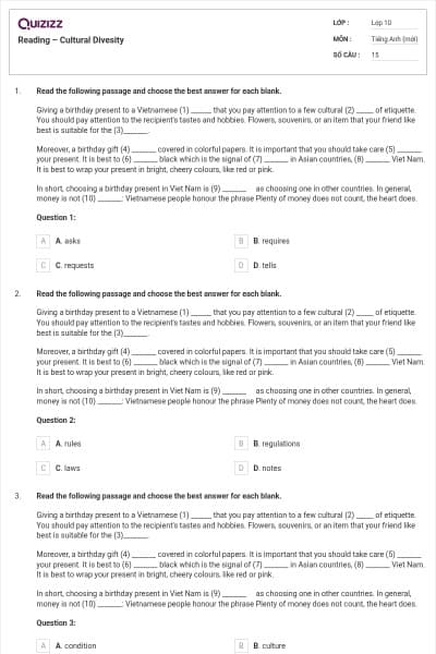 Reading – Cultural Divesity