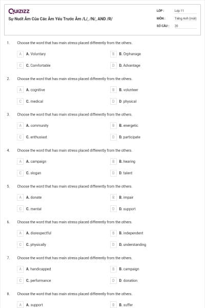 Sự Nuốt Âm Của Các Âm Yếu Trước Âm /L/, /N/, AND /R/