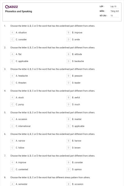 Phonetics and Speaking