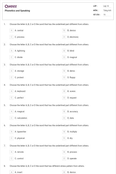 Phonetics and Speaking