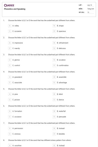 Phonetics and Speaking