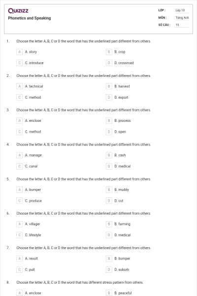 Phonetics and Speaking