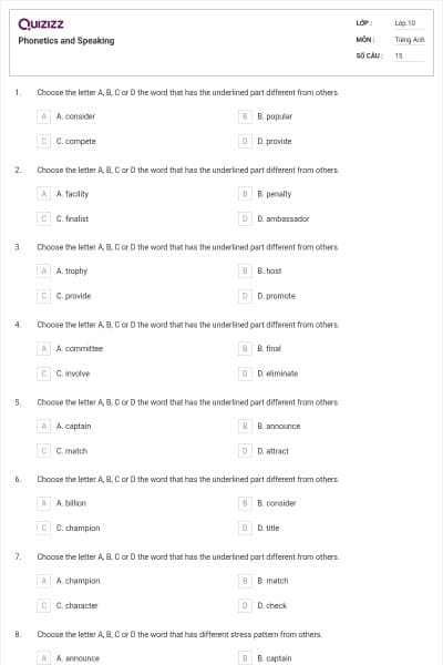 Phonetics and Speaking