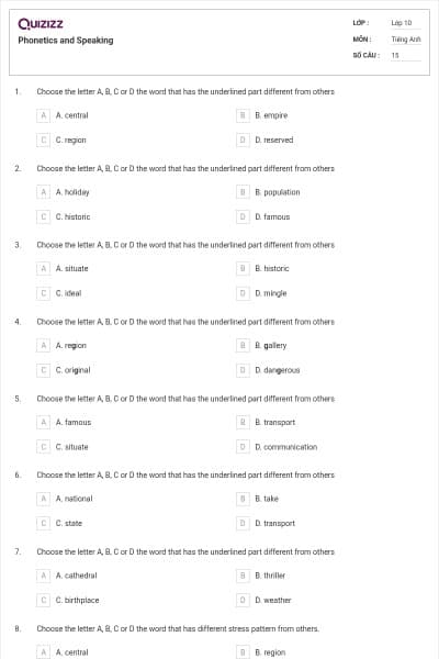 Phonetics and Speaking