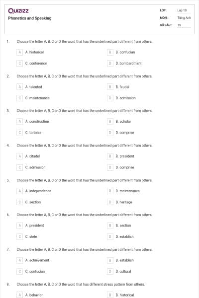 Phonetics and Speaking