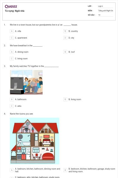 Từ vựng: Ngôi nhà