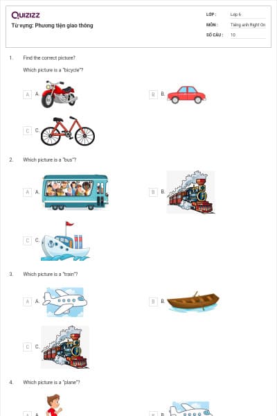 Từ vựng: Phương tiện giao thông