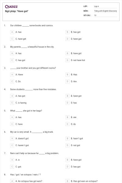 Ngữ pháp: "Have got"