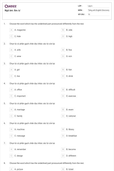 Ngữ âm: Âm /ɪ/