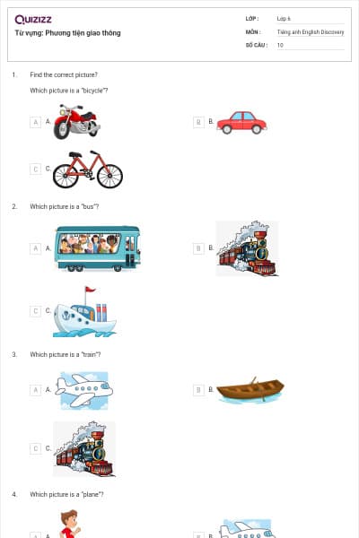 Từ vựng: Phương tiện giao thông
