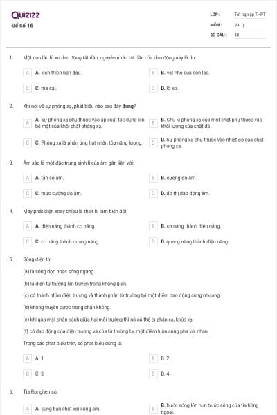 Để số 16