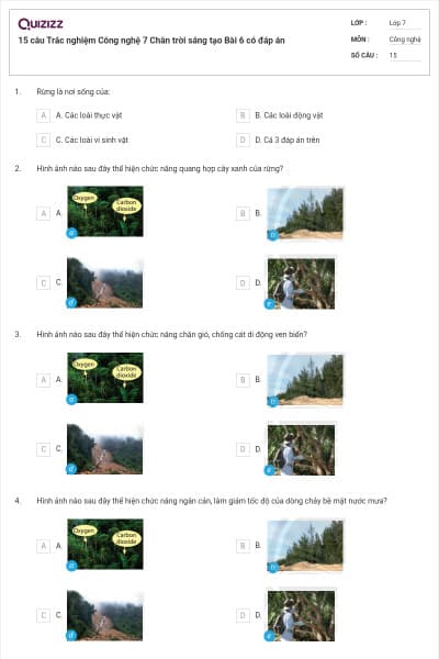 15 câu Trắc nghiệm Công nghệ 7 Chân trời sáng tạo Bài 6 có đáp án
