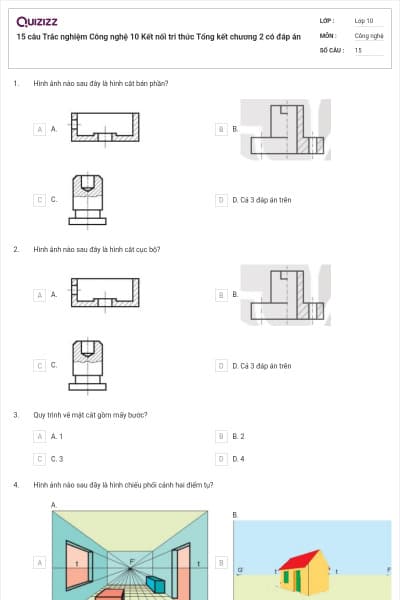 15 câu Trắc nghiệm Công nghệ 10 Kết nối tri thức Tổng kết chương 2 có đáp án