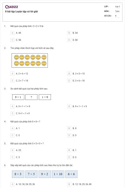 8 bài tập Luyện tập có lời giải