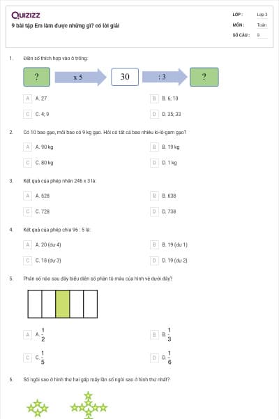 9 bài tập Em làm được những gì? có lời giải