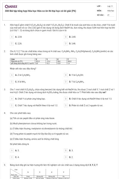 300 Bài tập tổng hợp Hóa học Hữu cơ ôn thi Đại học có lời giải (P6)