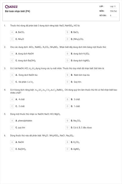 Bài toán nhận biết (P4)