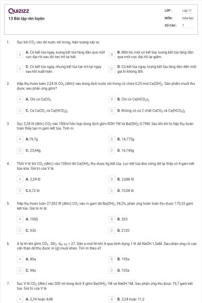 13 Bài tập rèn luyện