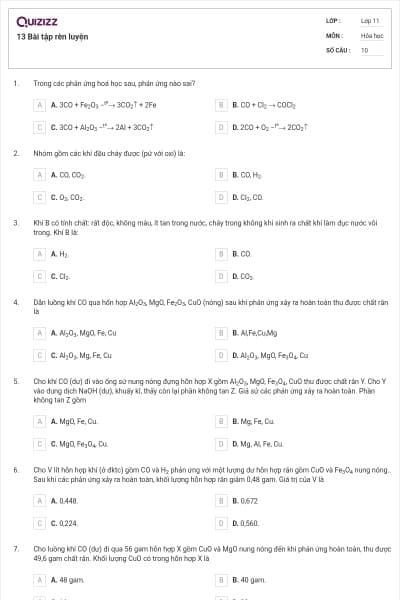 13 Bài tập rèn luyện