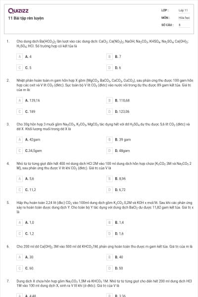 11 Bài tập rèn luyện