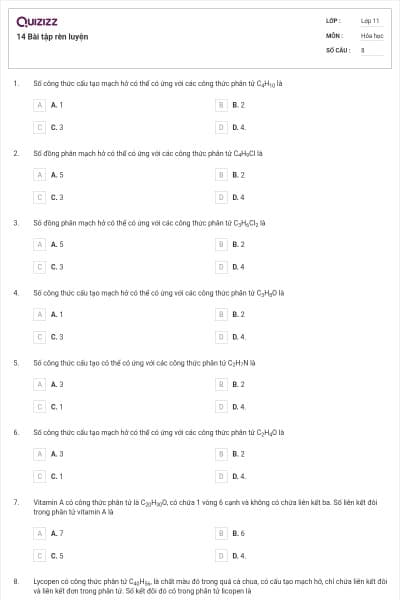 14 Bài tập rèn luyện