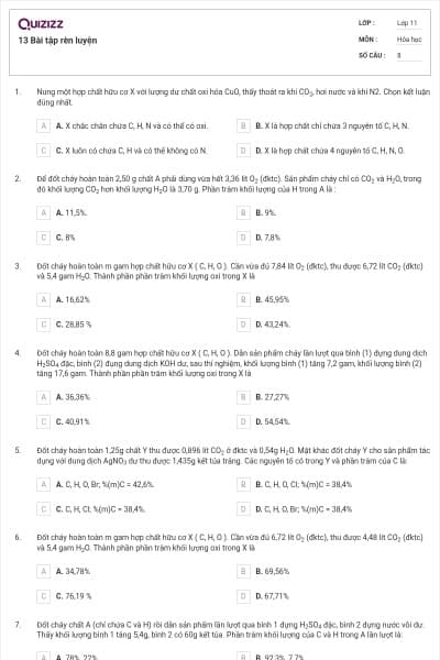13 Bài tập rèn luyện