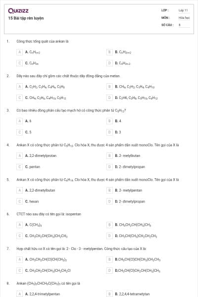 15 Bài tập rèn luyện