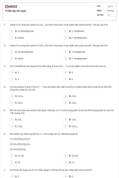 15 Bài tập rèn luyện