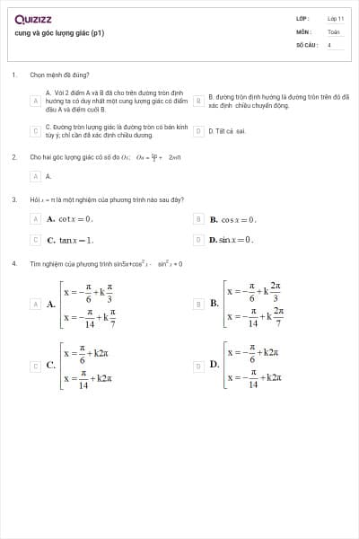 cung và góc lượng giác (p1)