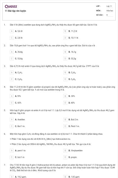 11 Bài tập rèn luyện