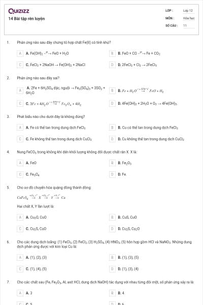 14 Bài tập rèn luyện