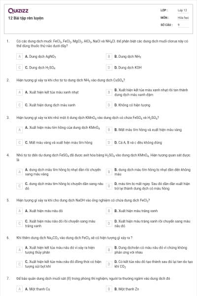 12 Bài tập rèn luyện